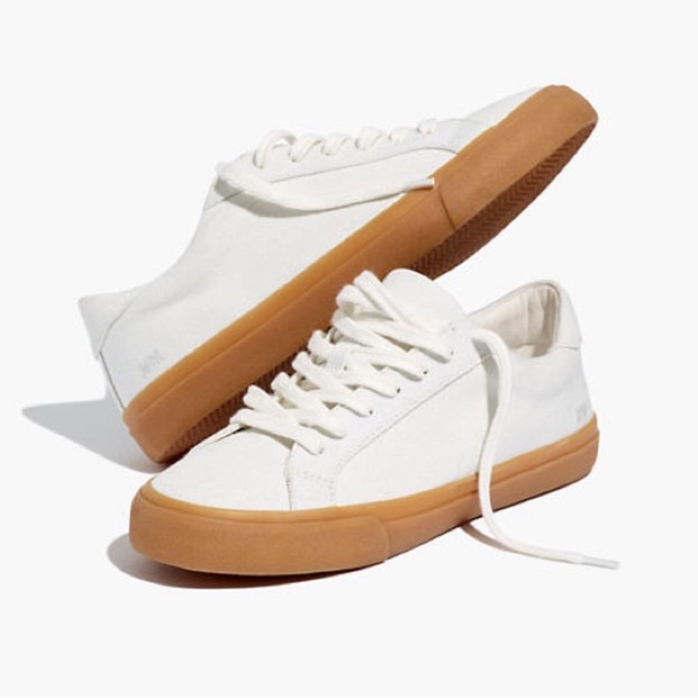 Madewell Sidewalk Canvas Low Top Sneakers | Color: White | women’s size 7
